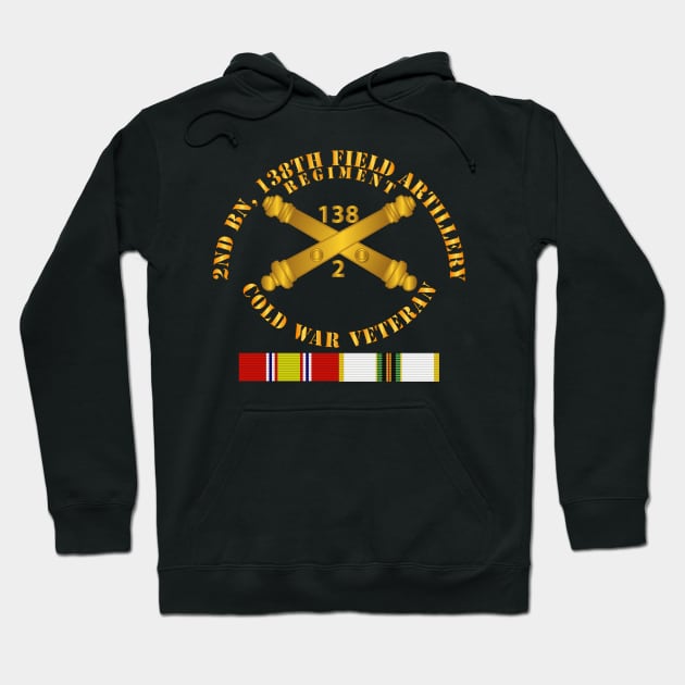 2nd Bn - 138th Artillery Regiment w Branch - Vet w COLD SVC Hoodie by twix123844